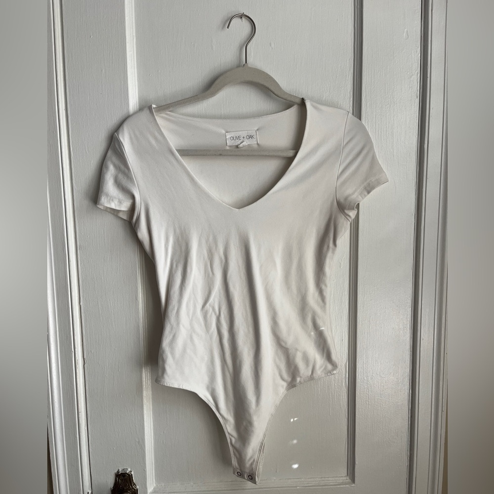 Olive + Oak White Bodysuit